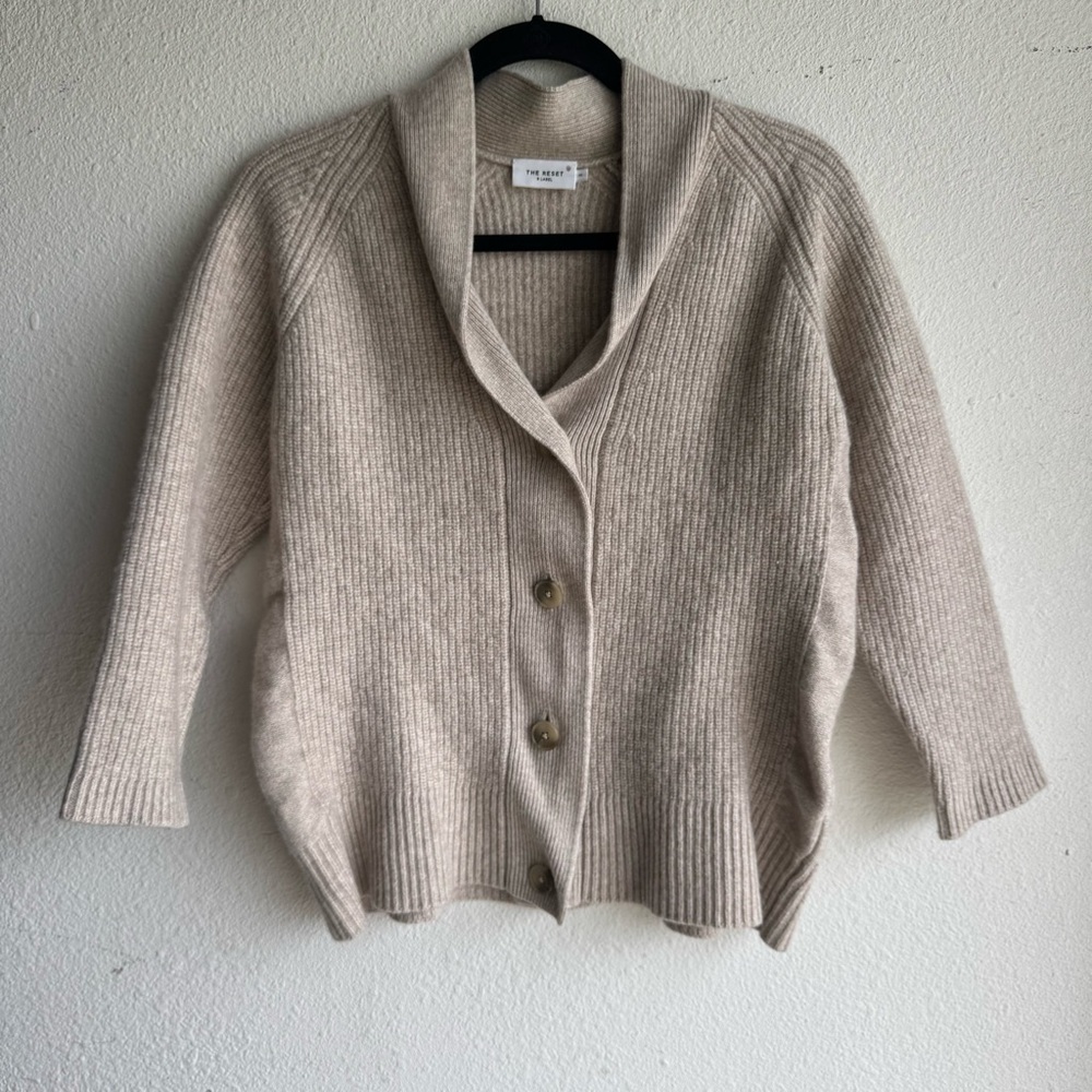 The Reset Cream Cardigan Sweater
